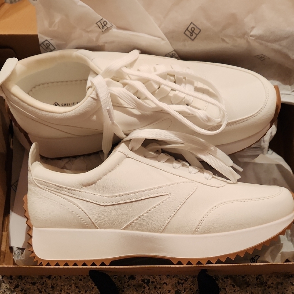 Call It Spring White Sneakers